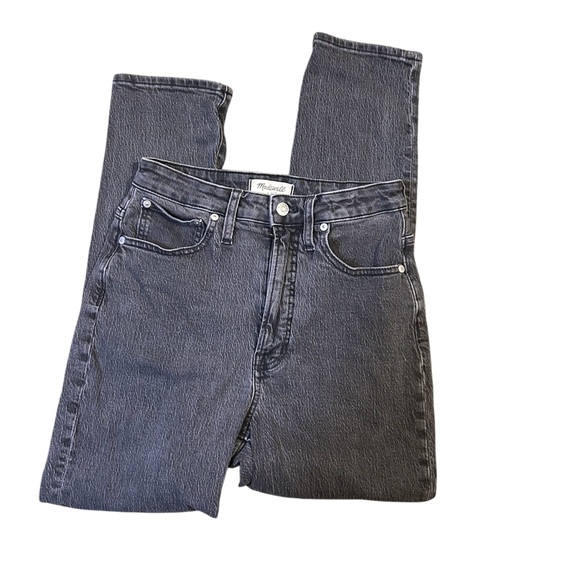Madewell Women's Charcoal Straight Leg Jeans - Picture 6 of 8